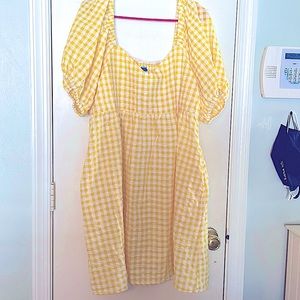 Old Navy , Yellow and white gingham dress!